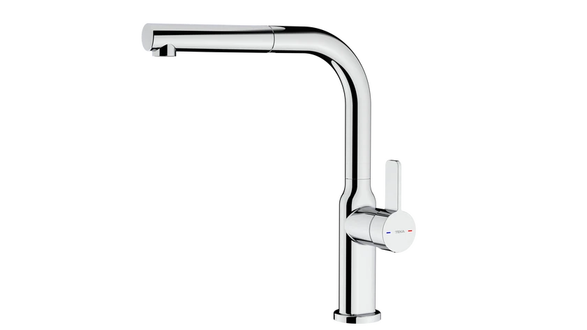 Teka OVAL 938 Çıkarılabilir Başlıklı Krom Mutfak Bataryası