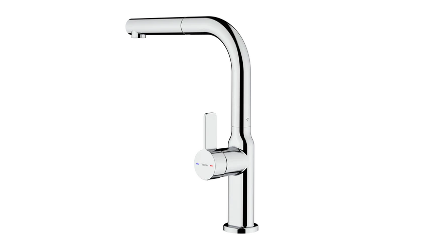 Teka OVAL 938 Çıkarılabilir Başlıklı Krom Mutfak Bataryası