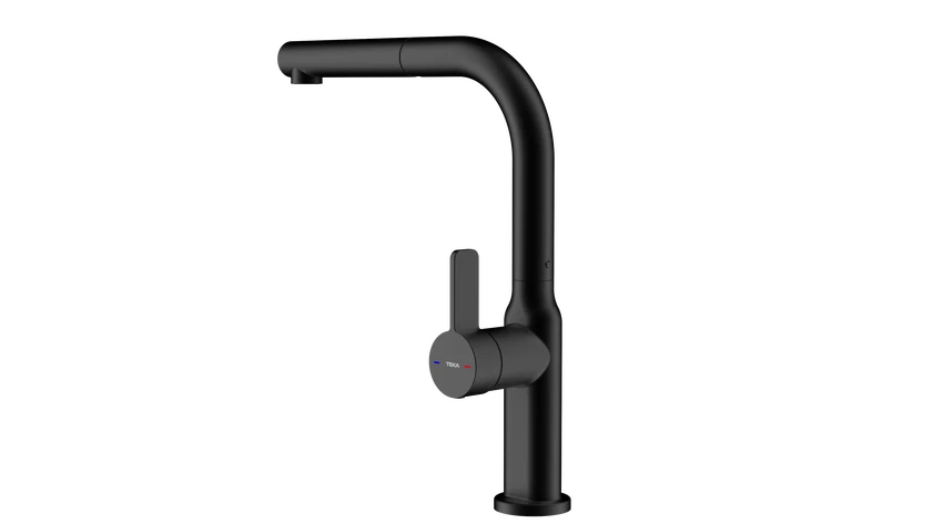 Teka OVAL 938 Çıkarılabilir Başlıklı Siyah Mutfak Bataryası
