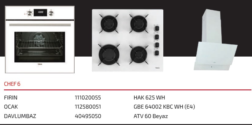 Teka Chef 6 Ankastre Set