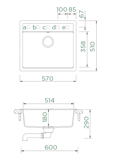 Schock Nemo N100 Alpina Granit Eviye